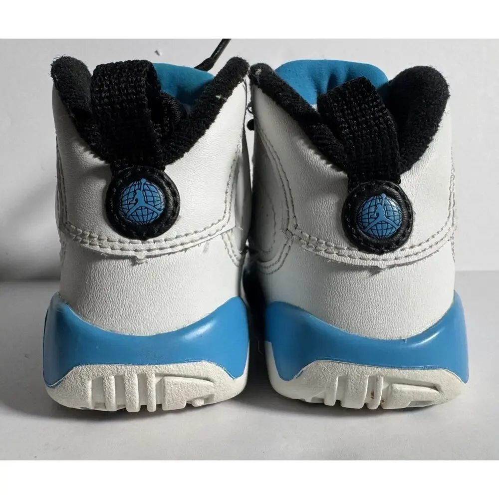 Nike Air Jordan 9 Retro TD Toddler Size 5C White Black Blue 401812-101